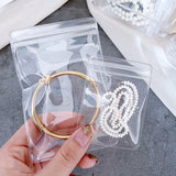 50Pcs Transparent PVC Jewelry Organizer Box Package Bags Self Sealing Pouch
