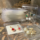 50Pcs Clear PVC Jewelry Organizer Pouches Bags Necklace Bracelet Storage Box