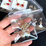 50Pcs Clear PVC Jewelry Organizer Pouches Bags Necklace Bracelet Storage Box