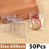 50Pcs Clear PVC Jewelry Organizer Pouches Bags Necklace Bracelet Storage Box