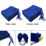 50Pcs Velvet Drawstring Bags for Organization and Packaging
