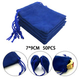 50Pcs Velvet Drawstring Bags for Organization and Packaging
