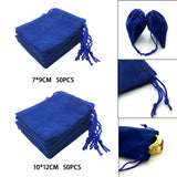 50Pcs Velvet Drawstring Bags for Organization and Packaging