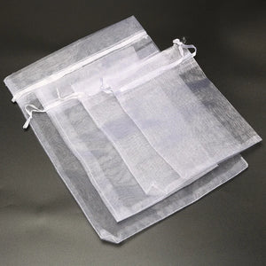 50Pcs Organza Drawstring Bags Bulk Gift Wrap Yarn Bags