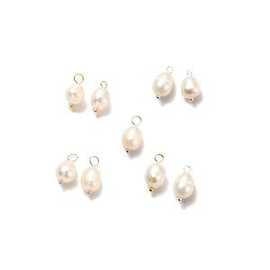 50Pcs Freshwater Pearl Rice Shape Charms DIY Jewelry Earring Making