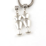 50Pcs Dressmaker Mannequin Seamstress Pendant for Bead Bracelet