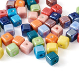 50Pcs/box 10 Style Porcelain Bead Spacer Beads Colorful For Jewelry Making