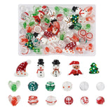50Pcs/box Christmas Theme Beads Jewelry Making Kit