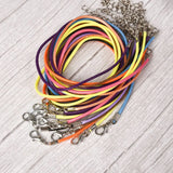 50Pcs Leather Necklace Cord 1.5/2mm With Lobster Clasp for DIY Necklaces