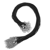 50Pcs Leather Necklace Cord 1.5/2mm With Lobster Clasp for DIY Necklaces