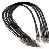 50Pcs Leather Necklace Cord 1.5/2mm With Lobster Clasp for DIY Necklaces
