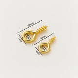 50Pcs 14k 18K Tiny Screw Eye Pins Hooks for Jewelry Making