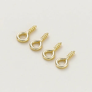 50Pcs 14k 18K Tiny Screw Eye Pins Hooks for Jewelry Making