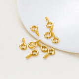 50Pcs 14k 18K Tiny Screw Eye Pins Hooks for Jewelry Making