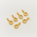 50Pcs 14k 18K Tiny Screw Eye Pins Hooks for Jewelry Making