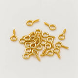 50Pcs 14k 18K Tiny Screw Eye Pins Hooks for Jewelry Making