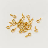 50Pcs 14k 18K Tiny Screw Eye Pins Hooks for Jewelry Making