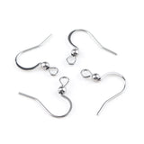 50Pcs Stainless Steel Ear Wire Fish Hooks for DIY Earrings