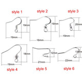 50Pcs Stainless Steel Ear Wire Fish Hooks for DIY Earrings