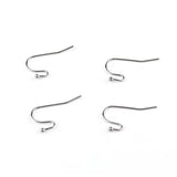 50Pcs Stainless Steel Ear Wire Fish Hooks for DIY Earrings