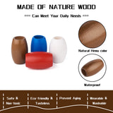 50Pcs 5 Colors Wooden Beads Large Hole Jewelry Making Bracelets Accessories