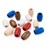50Pcs 5 Colors Wooden Beads Large Hole Jewelry Making Bracelets Accessories