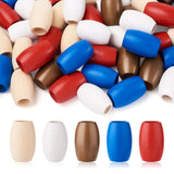 50Pcs 5 Colors Wooden Beads Large Hole Jewelry Making Bracelets Accessories
