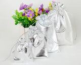 50Pcs Golden/Silver Drawstring Organza Jewelry Pouches