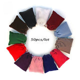 50Pcs Velvet Drawstring Pouches Jewelry Gift Bags