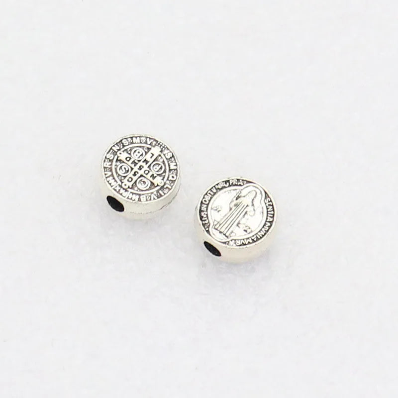 50Pcs St. Benedict Round Beads DIY Rosary Necklace Part