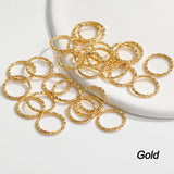 50Pcs Embossing Jump Rings Metal Connectors For DIY Jewelry Making