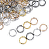 50Pcs Embossing Jump Rings Metal Connectors For DIY Jewelry Making