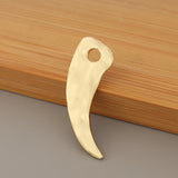 50Pcs Hammered Tooth Horn Charms Pendants for Jewelry Making