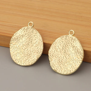 50Pcs Large Hammered Irregular Circle Pendants for Earrings