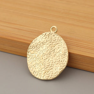 50Pcs Large Hammered Irregular Circle Pendants for Earrings