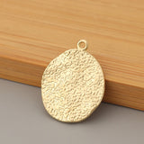 50Pcs Large Hammered Irregular Circle Pendants for Earrings