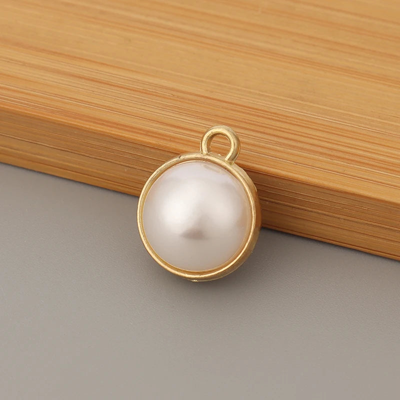 50Pcs Pearl Charms Pendants for DIY Earrings Necklace