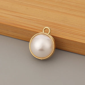 50Pcs Pearl Charms Pendants for DIY Earrings Necklace