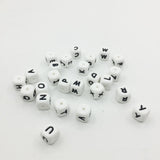50Pcs Silicone Letter Beads Food Teething Nursing Chewing 12mm Alphabet Beads