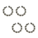 50Pcs Stainless Steel Hemp Rope Split Twist Jump Rings for DIY Jewelry Making