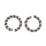 50Pcs Stainless Steel Hemp Rope Split Twist Jump Rings for DIY Jewelry Making