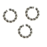50Pcs Stainless Steel Hemp Rope Split Twist Jump Rings for DIY Jewelry Making
