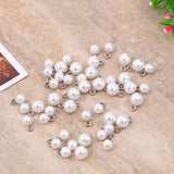 50Pc Stainless Steel Pearl Beads Charms for Jewelry Making