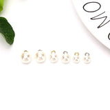 50Pc Stainless Steel Pearl Beads Charms for Jewelry Making
