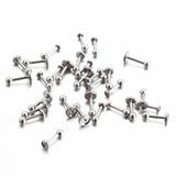 50Pcs Stainless Steel Ear Studs Blanks Earrings Base Piercing DIY