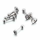 50Pcs Stainless Steel Ear Studs Blanks Earrings Base Piercing DIY