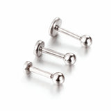 50Pcs Stainless Steel Ear Studs Blanks Earrings Base Piercing DIY