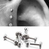 50Pcs Stainless Steel Ear Studs Blanks Earrings Base Piercing DIY