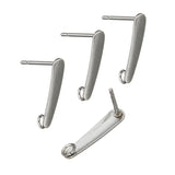 50Pcs Stainless Steel Hooks Coil Ear Wire Earrings DIY Earring J