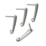 50Pcs Stainless Steel Hooks Coil Ear Wire Earrings DIY Earring J